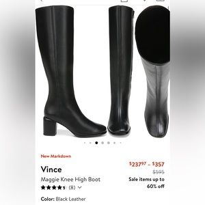 🔥SALE!🔥 NEW Vince Maggie Knee High Boot Leather Size 8.5